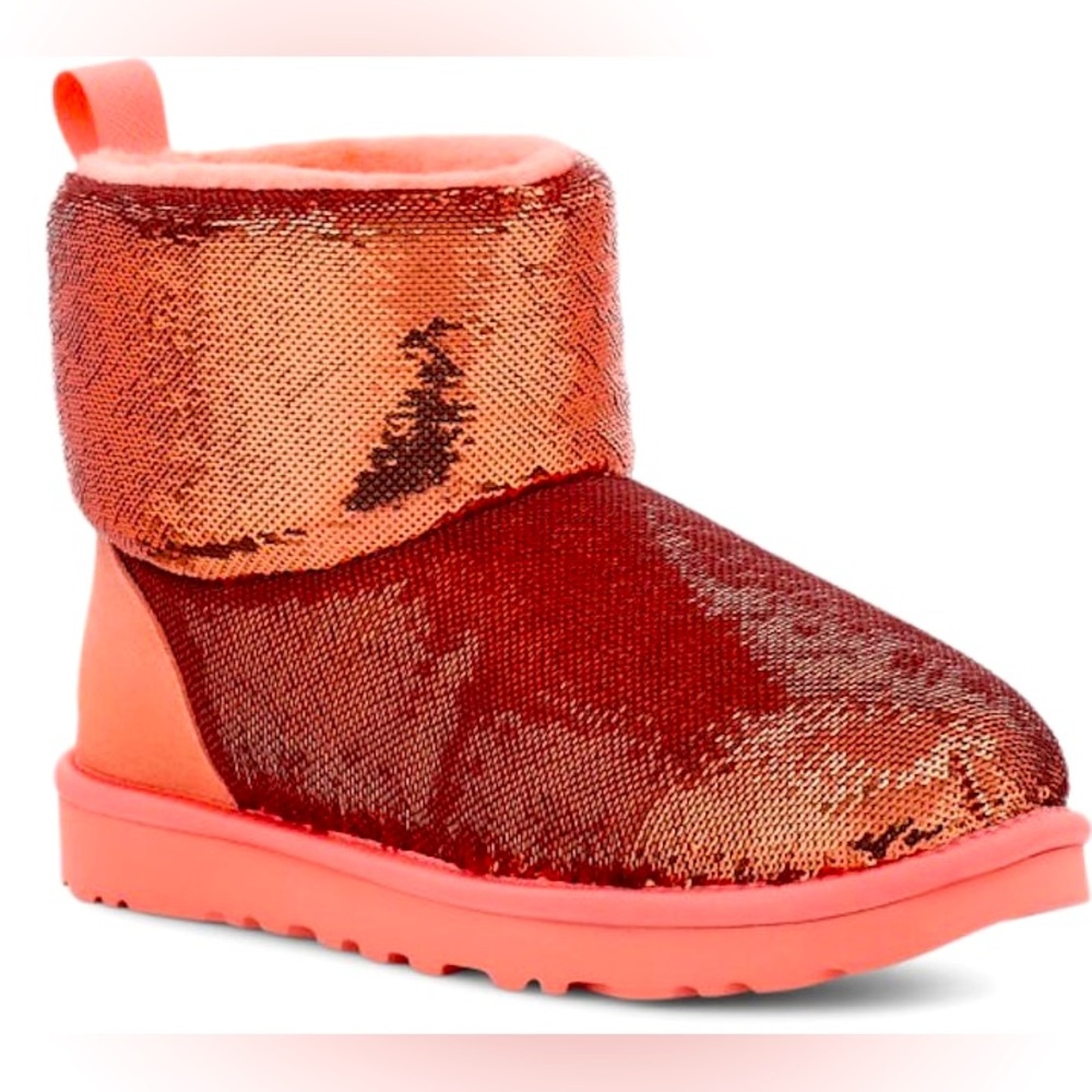 UGG AUSTRALIA Classic Mini Mirror Ball Starfish Pink Sequin 🔖 US 9 RARE